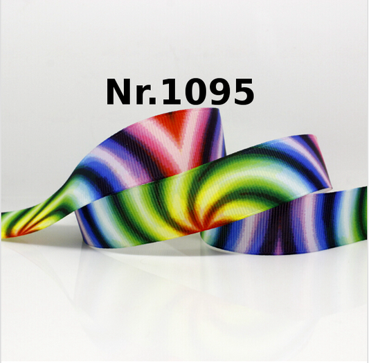 Psychedelic Spiral-Band in leuchtenden Farben – 22mm