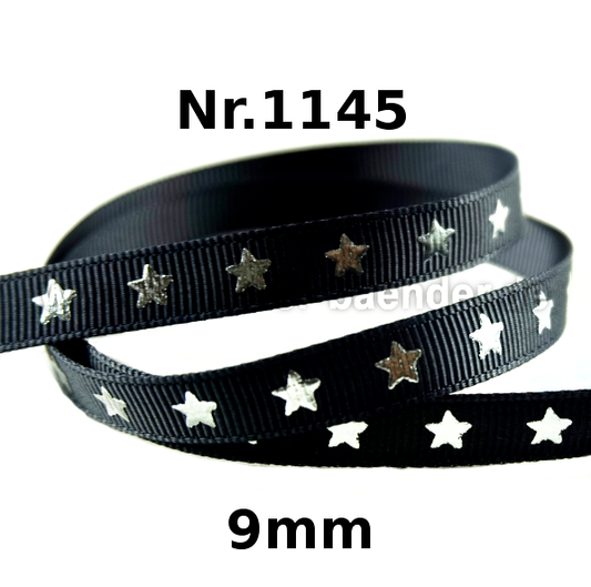 Sterne Folie Silber - 9mm