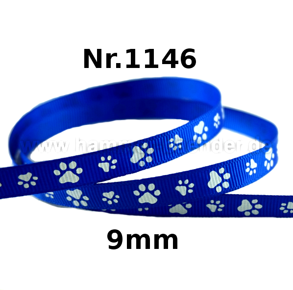 Pfotenabdrücke Weiss - 9mm