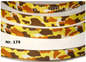 Ripsband Camouflage Tarnmuster - 9mm in Grau