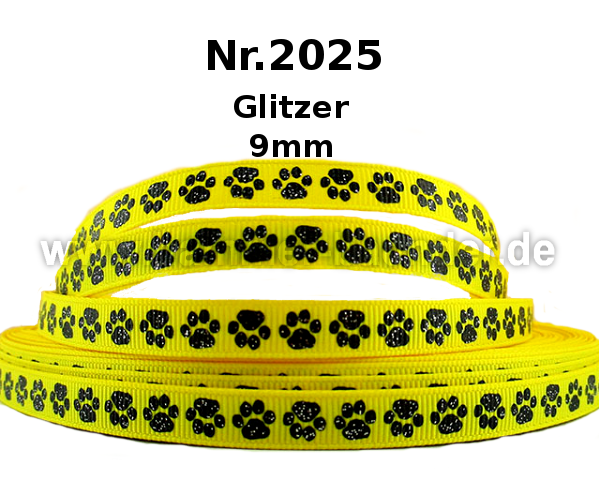 Pfotenabdrücke mit Glitzer - 9mm
