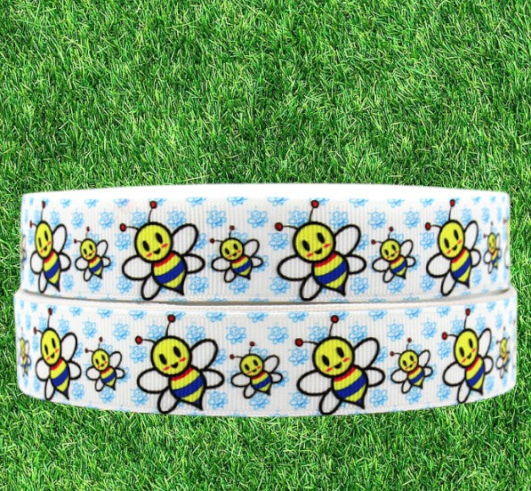 „Summende Bienchen“ –  Ripsband 22 mm