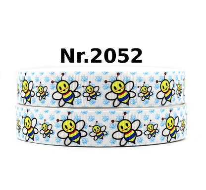 „Summende Bienchen“ –  Ripsband 22 mm