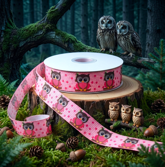 „Pinker Eulen-Traum – Hochwertiges Motivband für tierisch gute Designs“