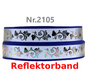 Reflektorband mit schönen Muster in Grün und Blau - 38mm