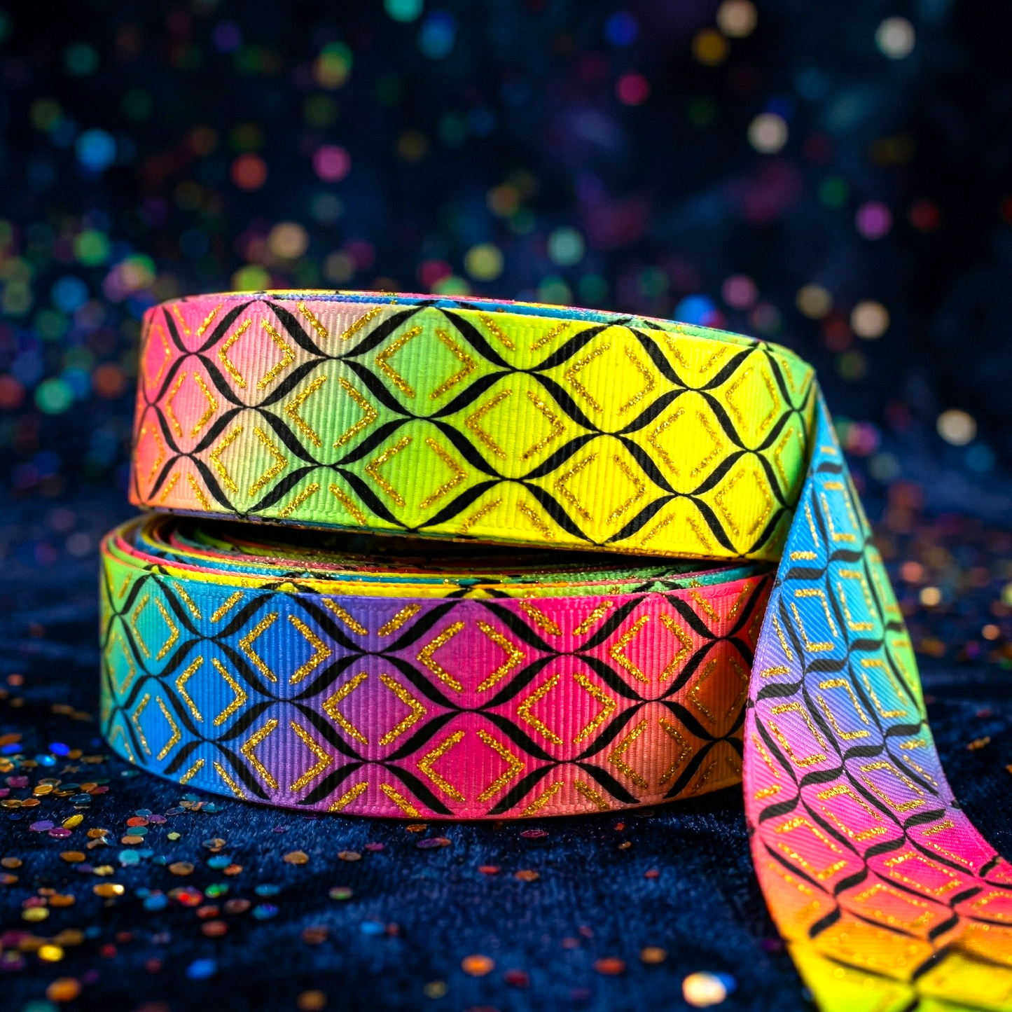 „Golden Rainbow Dream“ Ripsband 22mm