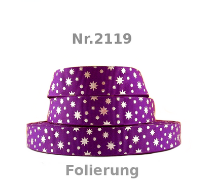 ✨ Sternenband mit edler Folierung in Schwarz, Rot, Lila & Blau ✨