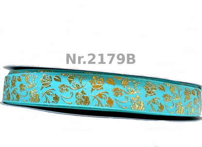 Golden floral pattern, foiled in various colors