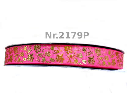 Golden floral pattern, foiled in various colors