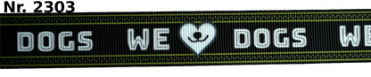Exklusives  We Love Dogs - Band mit Herz & Hundeschnauze – 22mm