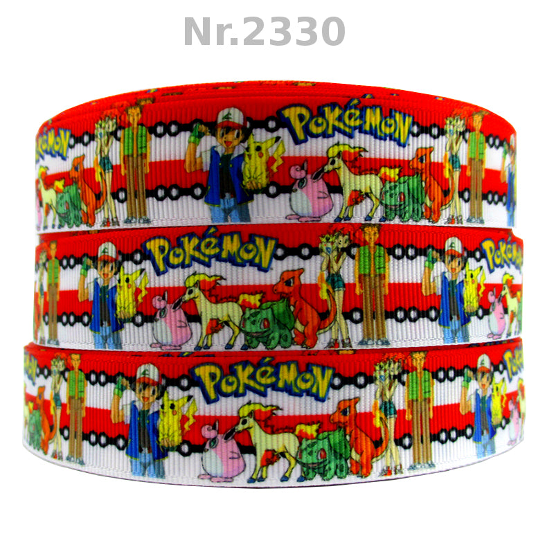 Pokémon-Band – 25mm | Bunte Pokébälle und bekannte Trainer