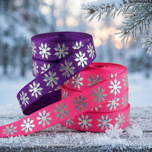 Snowflakes laminated in various colors