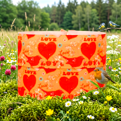 „Vintage-Romantik pur – Herziges Love-Vögelchen Band für Deine DIY-Schätze“