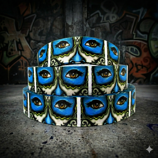 Blue Mystic Eye Ripsband 25mm