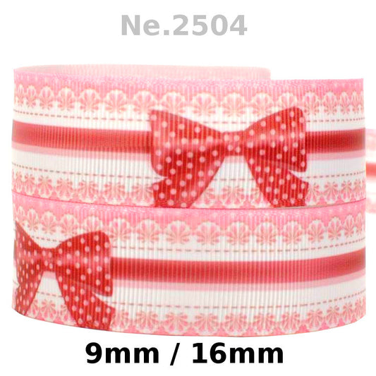 Schleifchen mit Häkelmuster - 9mm u. 16mm