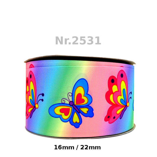 Schmetterling Bunt - 16mm und 22mm