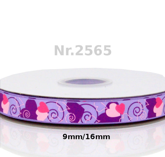 Herzen Lila - 9mm u. 16mm