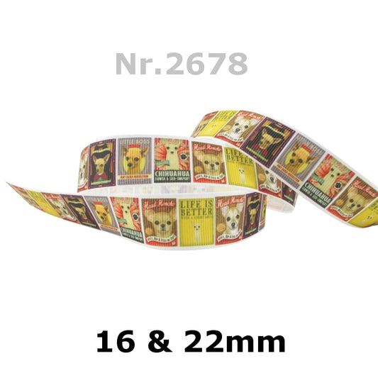 Chihuahua Werbe Schild Design in 16mm u. 22mm