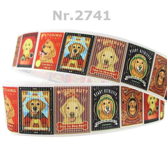 Golden Retriever auf nostalgischem Blechschild - 22mm