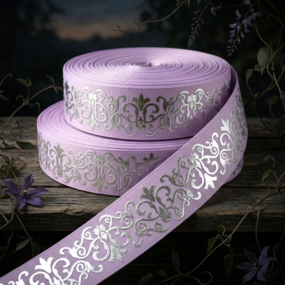 Blumen Ornament Silberfolie 25 mm – Verschiedene Farben