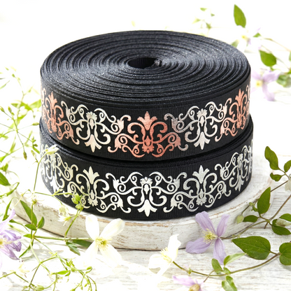 Blumen Ornament Silberfolie 25 mm – Verschiedene Farben
