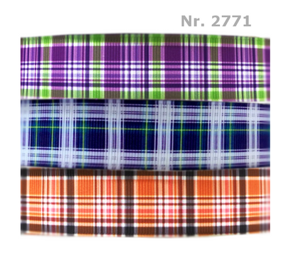 Karierte Bänder in verschiedenen Farben – 25mm