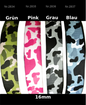 Ripsband Camouflage Tarnmuster - 16mm Breit - (Versch. Farben)