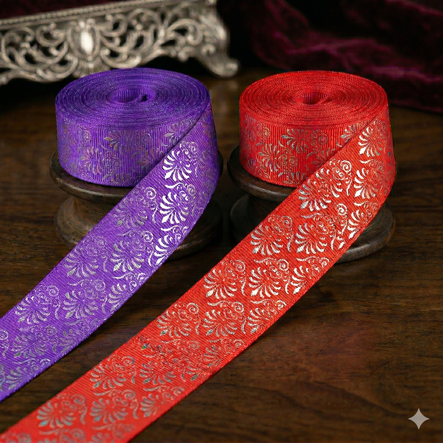 Royal Ornament Folien-Druck Ripsband 25mm