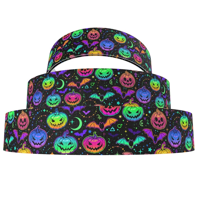 Halloween Fright Fest  - 22mm Gruselige Kürbisse & Fledermäuse