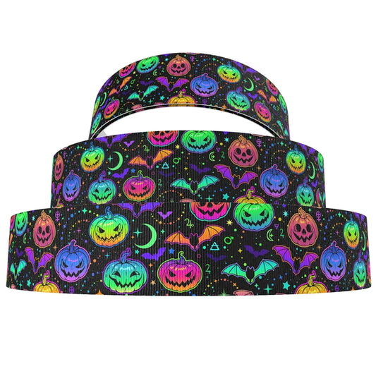 Halloween Fright Fest  - 22mm Gruselige Kürbisse & Fledermäuse