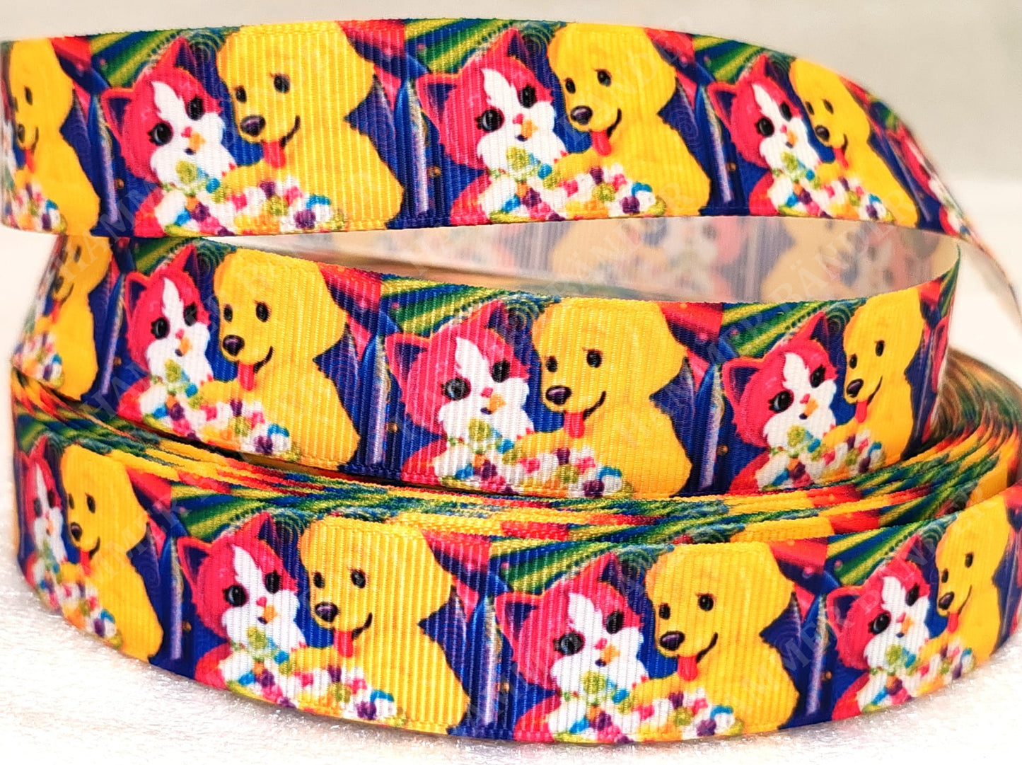 Welpe & Kätzchen im Lisa-Frank-Stil -Band – 22mm