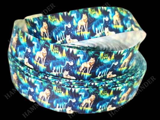 Wölfe im magischen Wald -Band – 22mm