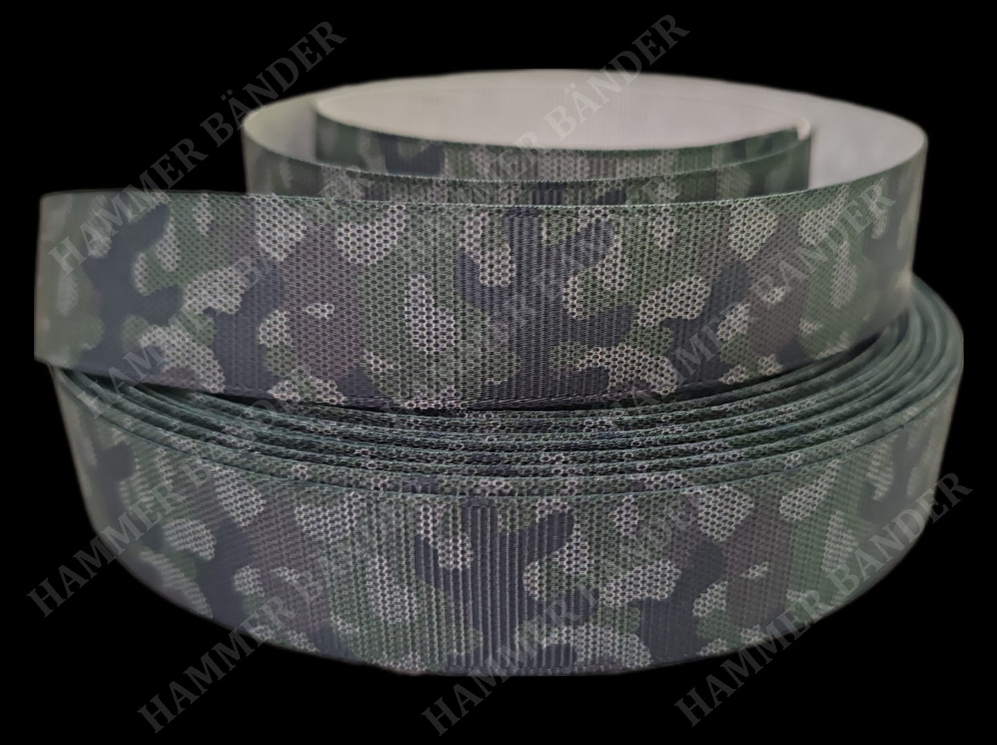 Grünes Camouflage im Mesh-Look -Band – 22mm