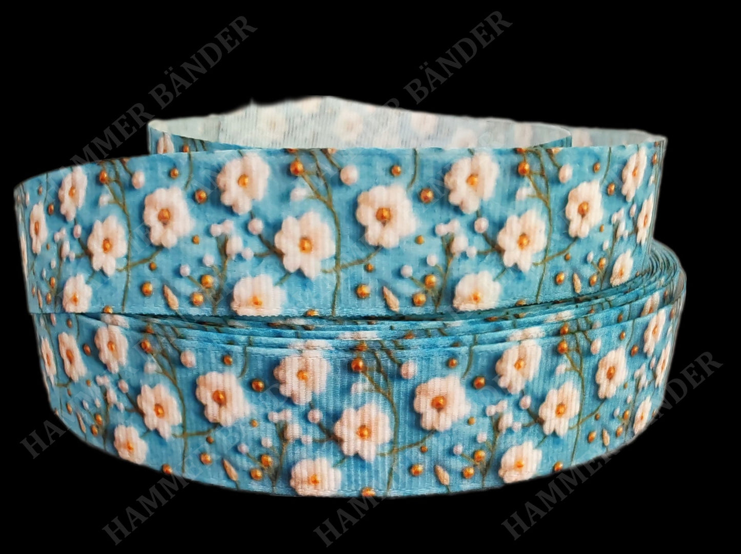 Flauschige Blumen -Band – 22mm