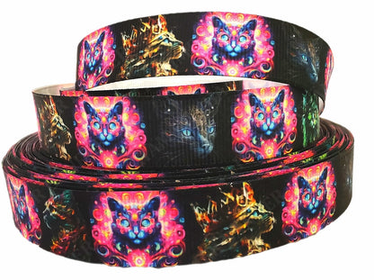 Surreale Katzenwelten – Exklusives bedrucktes Band 19mm