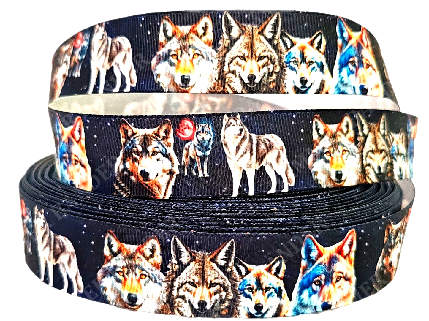 Wölfe, Husky & Goldschakal – Exklusives bedrucktes Band 25mm