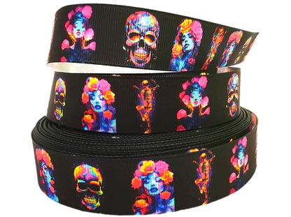 Totenkopf & Schönheiten – Exklusives bedrucktes Band 25mm