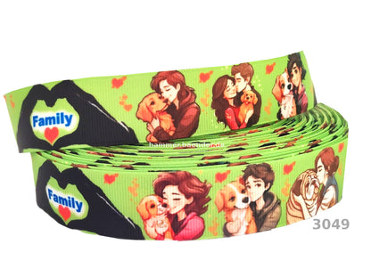 Family Love – Exklusives bedrucktes Band 25mm