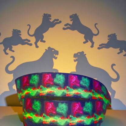 Exklusives  Abstrakter Tiger-Schattenkampf -Band in Leuchtfarben – 38mm