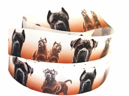 Cane Corso Eleganz – Exklusives bedrucktes Band 32mm