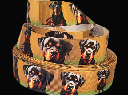 Rottweiler im edlen Design – Exklusives bedrucktes Band 32mm