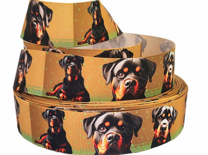 Rottweiler im edlen Design – Exklusives bedrucktes Band 32mm