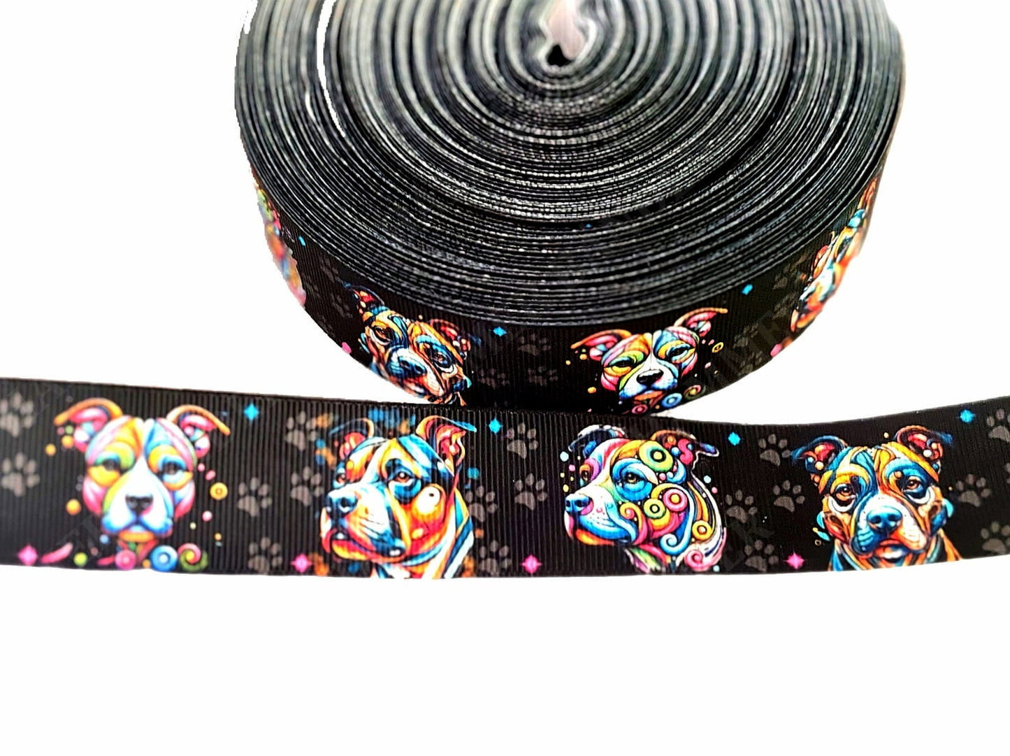 Surreal Glow Amstaffs – Exklusives bedrucktes Band 32mm