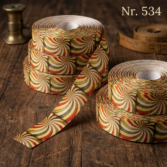 „Vintage Illusion“ – Retro Wirbel-Design 25mm
