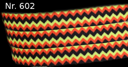 „Dynamic Pulse – Kraftvolles Zickzack-Ripsband in Schwarz & Orange“ 9mm