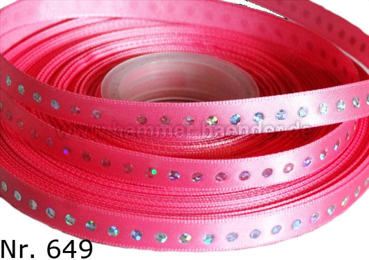 Satinband mit Strass in Prisma Effekt