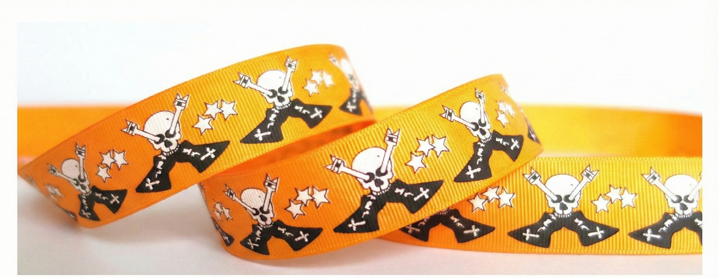 Rocking Skull Stars Ripsband 25mm