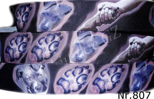 Exklusives  Amstaff & Pfotenliebe -Band – 25mm