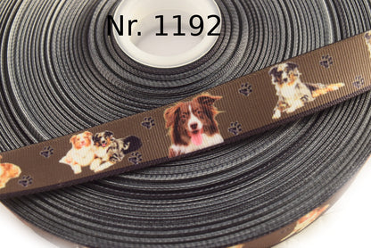 Exklusives Band mit Border Collies & Australian Shepherds – 22mm