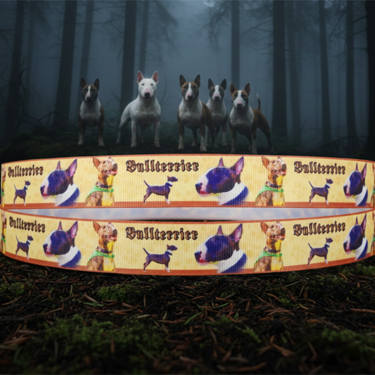 Exklusives  Bullterrier -Band mit stilvollem Rand – 22mm